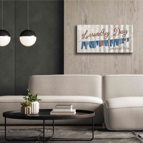Image of 'Laundry Day Loads of Fun' by Lori Deiter, Canvas Wall Art,40 x 20