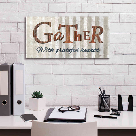 Image of 'Gather with Graceful Hearts' by Lori Deiter, Canvas Wall Art,24 x 12