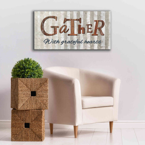 Image of 'Gather with Graceful Hearts' by Lori Deiter, Canvas Wall Art,40 x 20