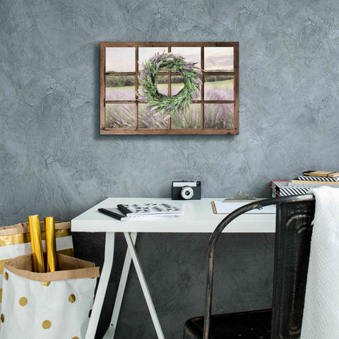 Image of 'Lavender Fields Window' by Lori Deiter, Canvas Wall Art,18 x 12