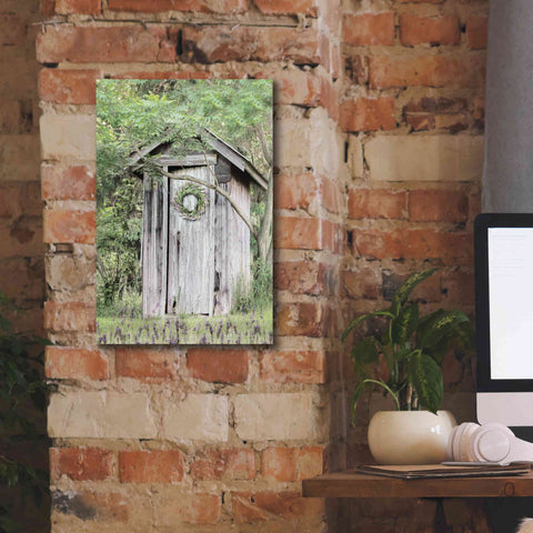 Image of 'Lavender Outhouse' by Lori Deiter, Canvas Wall Art,12 x 18