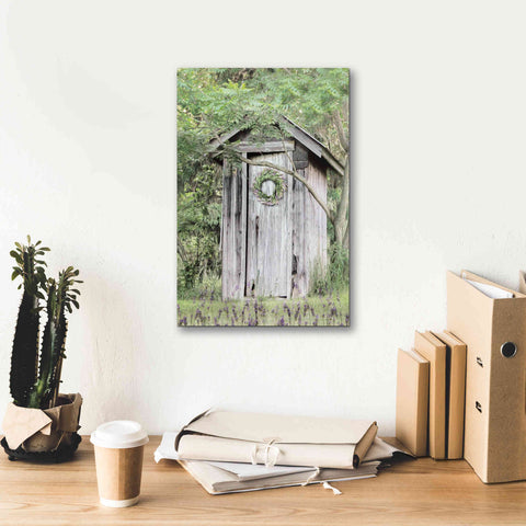 Image of 'Lavender Outhouse' by Lori Deiter, Canvas Wall Art,12 x 18