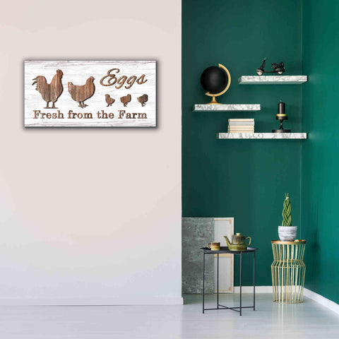Image of 'Farm Fresh Eggs' by Lori Deiter, Canvas Wall Art,40 x 20