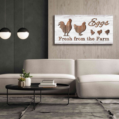 Image of 'Farm Fresh Eggs' by Lori Deiter, Canvas Wall Art,60 x 30
