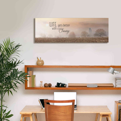 Image of 'Life Gets Better with Change' by Lori Deiter, Canvas Wall Art,36 x 12