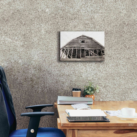 Image of 'Wyoming Barn' by Lori Deiter, Canvas Wall Art,18 x 12