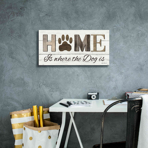 Image of 'Home is Where the Dog is' by Lori Deiter, Canvas Wall Art,24 x 12
