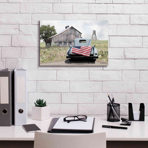 Image of 'American Tailgating' by Lori Deiter, Canvas Wall Art,18 x 12