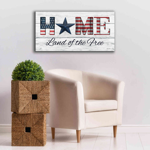 Image of 'Home - Land of the Free' by Lori Deiter, Canvas Wall Art,40 x 20