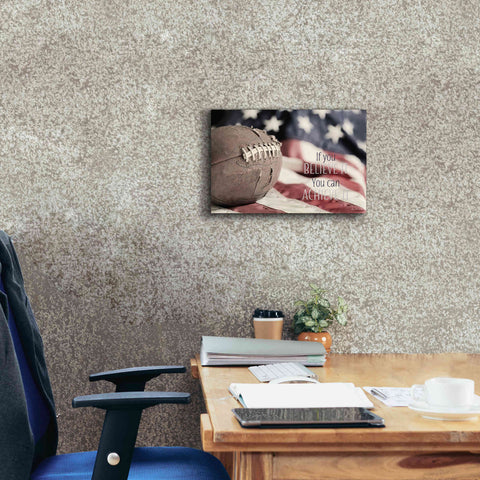 Image of 'Football - Believe' by Lori Deiter, Canvas Wall Art,18 x 12