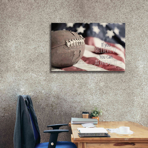 Image of 'Football - Believe' by Lori Deiter, Canvas Wall Art,40 x 26