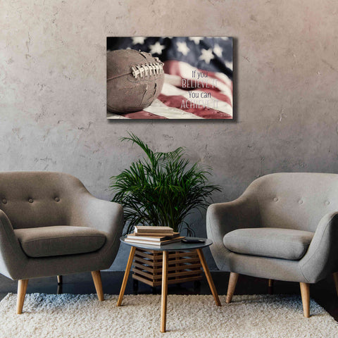 Image of 'Football - Believe' by Lori Deiter, Canvas Wall Art,40 x 26