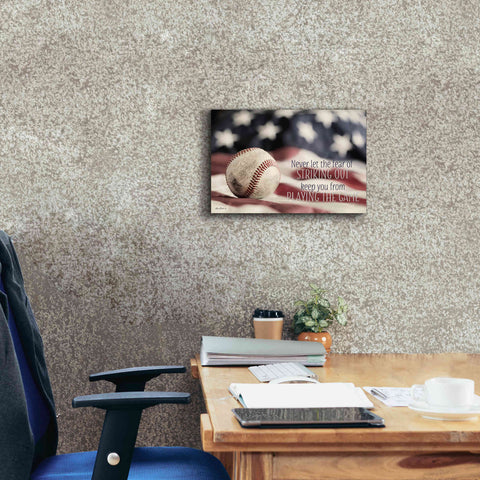 Image of 'Baseball - Playing the Game' by Lori Deiter, Canvas Wall Art,18 x 12