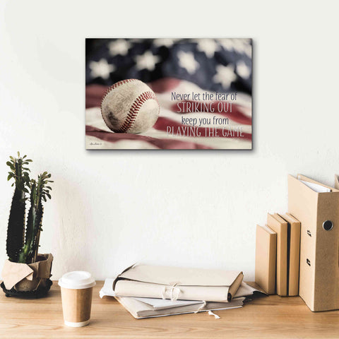 Image of 'Baseball - Playing the Game' by Lori Deiter, Canvas Wall Art,18 x 12