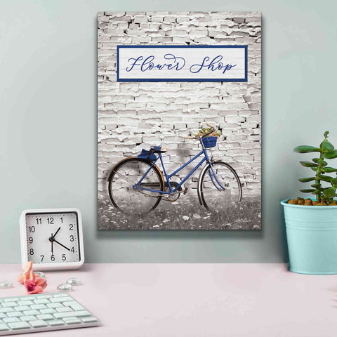 Image of 'Flower Shop Bicycle' by Lori Deiter, Canvas Wall Art,12 x 16