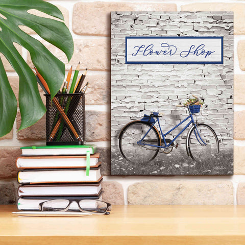 Image of 'Flower Shop Bicycle' by Lori Deiter, Canvas Wall Art,12 x 16