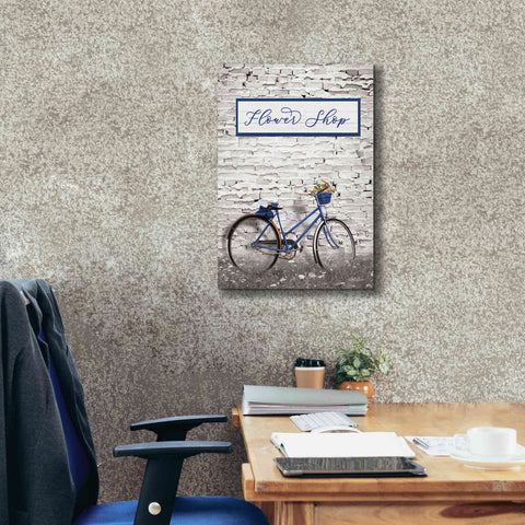 Image of 'Flower Shop Bicycle' by Lori Deiter, Canvas Wall Art,18 x 26