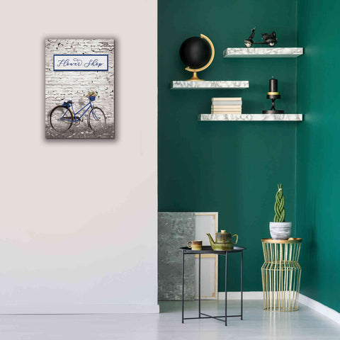Image of 'Flower Shop Bicycle' by Lori Deiter, Canvas Wall Art,18 x 26