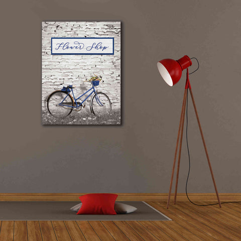 Image of 'Flower Shop Bicycle' by Lori Deiter, Canvas Wall Art,26 x 34