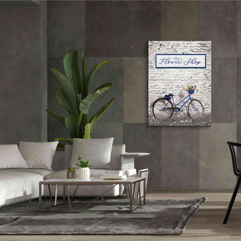 Image of 'Flower Shop Bicycle' by Lori Deiter, Canvas Wall Art,40 x 54