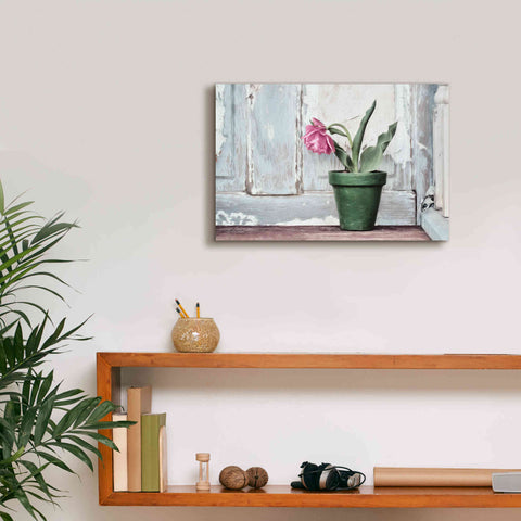 Image of 'Take a Bow Tulip' by Lori Deiter, Canvas Wall Art,18 x 12