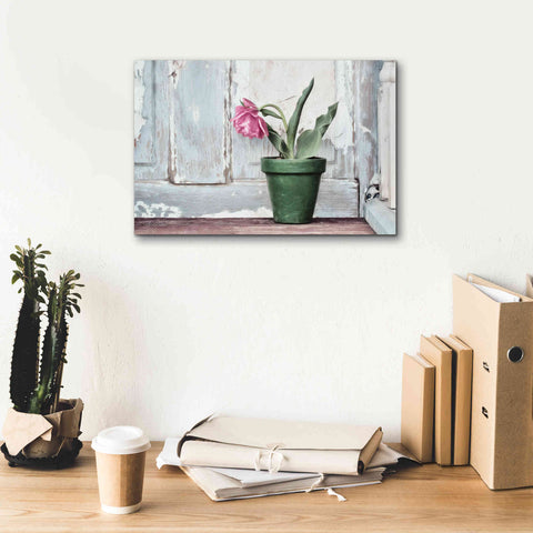 Image of 'Take a Bow Tulip' by Lori Deiter, Canvas Wall Art,18 x 12