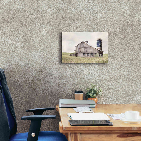 Image of 'One Land, One Flag' by Lori Deiter, Canvas Wall Art,18 x 12