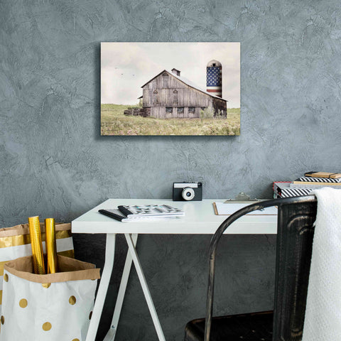 Image of 'One Land, One Flag' by Lori Deiter, Canvas Wall Art,18 x 12