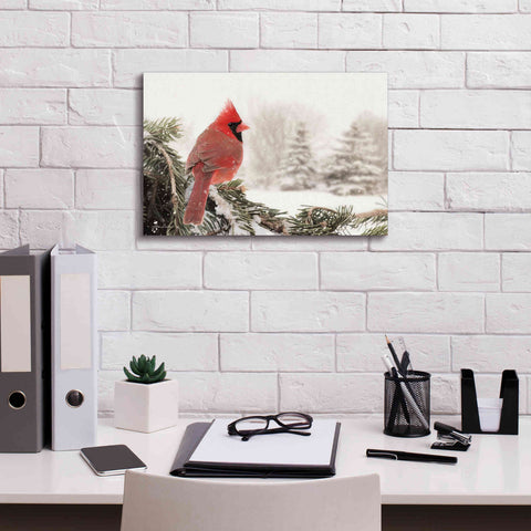 Image of 'Winter Perch' by Lori Deiter, Canvas Wall Art,18 x 12