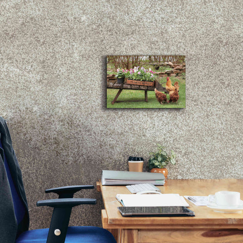 Image of 'Farmer's Flower Cart' by Lori Deiter, Canvas Wall Art,18 x 12