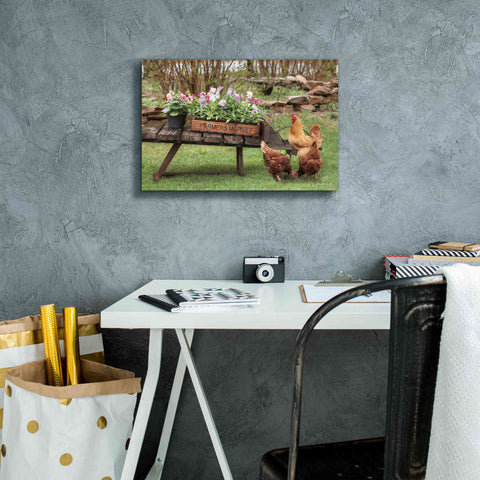 Image of 'Farmer's Flower Cart' by Lori Deiter, Canvas Wall Art,18 x 12