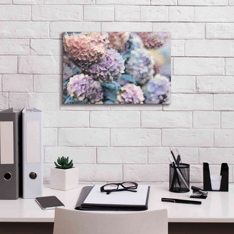 Image of 'Hydrangeas Abstract' by Lori Deiter, Canvas Wall Art,18 x 12