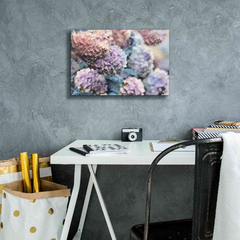 Image of 'Hydrangeas Abstract' by Lori Deiter, Canvas Wall Art,18 x 12