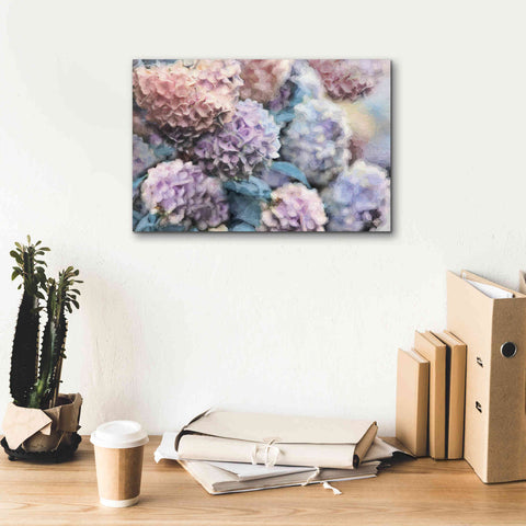 Image of 'Hydrangeas Abstract' by Lori Deiter, Canvas Wall Art,18 x 12