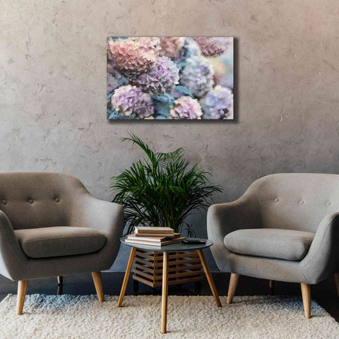 Image of 'Hydrangeas Abstract' by Lori Deiter, Canvas Wall Art,40 x 26