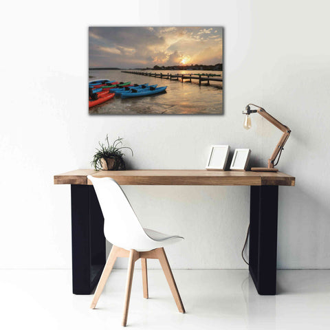 Image of 'Bayside Dock' by Lori Deiter, Canvas Wall Art,40 x 26