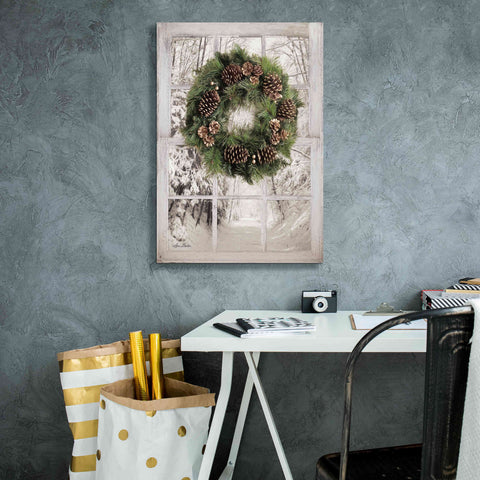 Image of 'Pine Tree Window View' by Lori Deiter, Canvas Wall Art,18 x 26