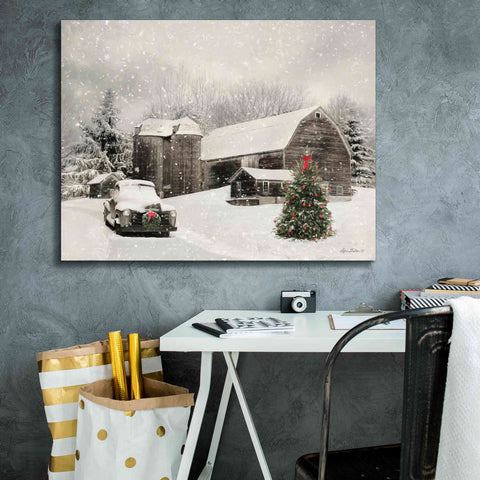 Image of 'Farmhouse Christmas' by Lori Deiter, Canvas Wall Art,34 x 26