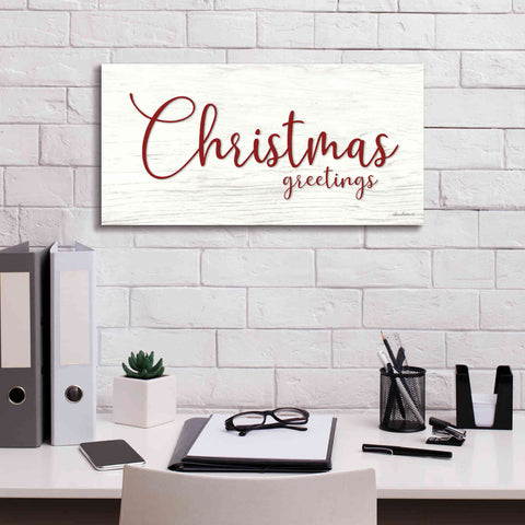 Image of 'Christmas Greetings' by Lori Deiter, Canvas Wall Art,24 x 12