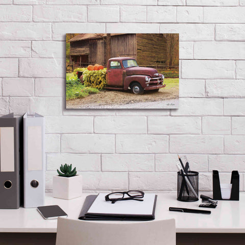 Image of 'Fall Pumpkin Truck' by Lori Deiter, Canvas Wall Art,18 x 12