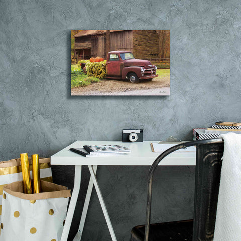 Image of 'Fall Pumpkin Truck' by Lori Deiter, Canvas Wall Art,18 x 12