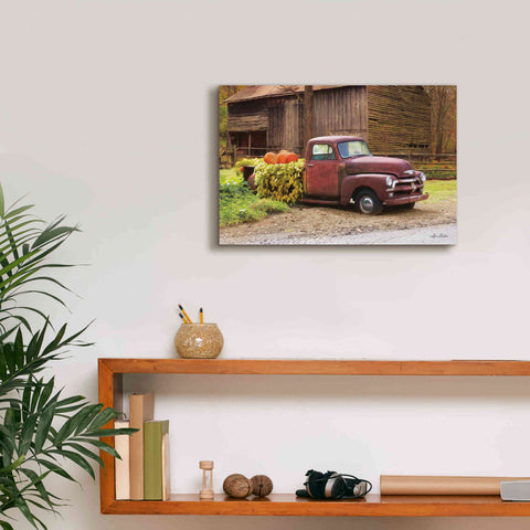 Image of 'Fall Pumpkin Truck' by Lori Deiter, Canvas Wall Art,18 x 12