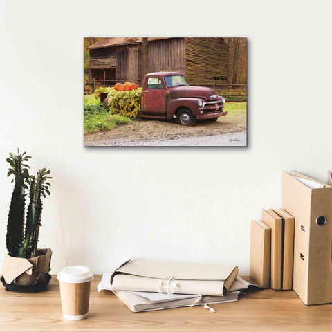 Image of 'Fall Pumpkin Truck' by Lori Deiter, Canvas Wall Art,18 x 12