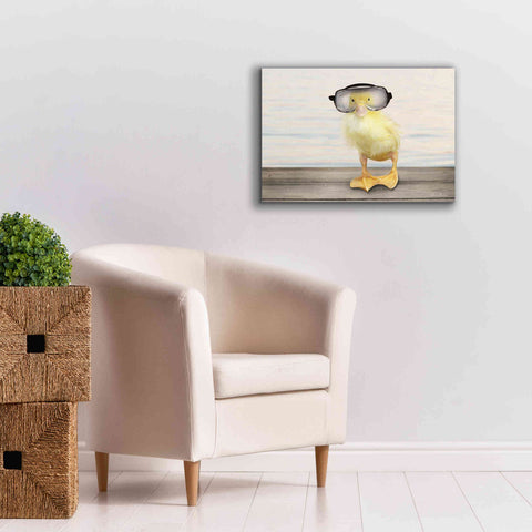 Image of 'Diving Duck' by Lori Deiter, Canvas Wall Art,26 x 18