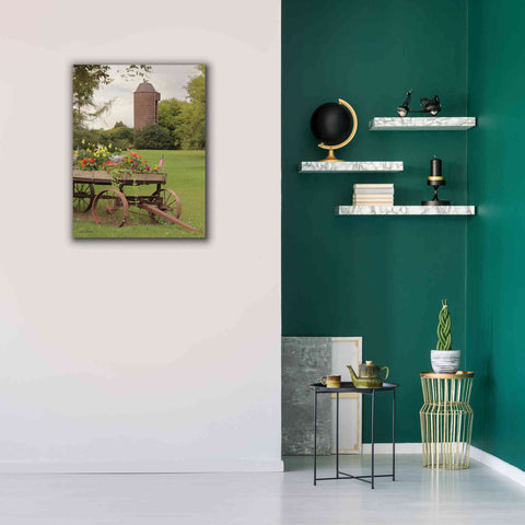 Image of 'Clayton Flower Wagon' by Lori Deiter, Canvas Wall Art,26 x 34