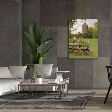 Image of 'Clayton Flower Wagon' by Lori Deiter, Canvas Wall Art,40 x 54