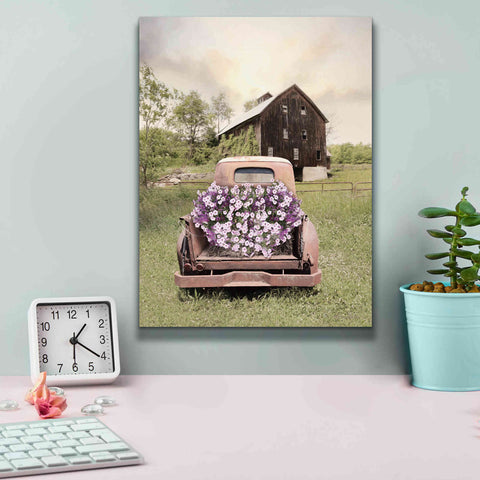 Image of 'Petunia Truck' by Lori Deiter, Canvas Wall Art,12 x 16