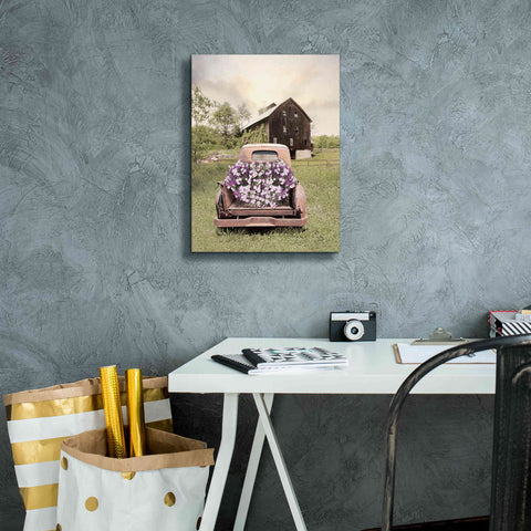 Image of 'Petunia Truck' by Lori Deiter, Canvas Wall Art,12 x 16