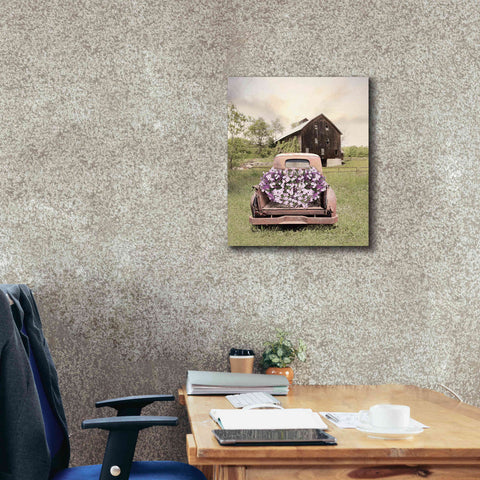 Image of 'Petunia Truck' by Lori Deiter, Canvas Wall Art,20 x 24