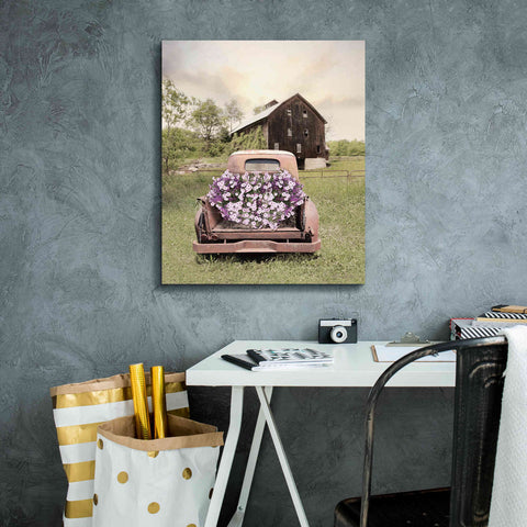 Image of 'Petunia Truck' by Lori Deiter, Canvas Wall Art,20 x 24
